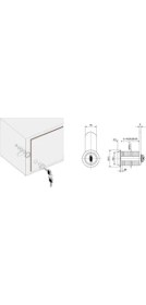 Resim Canex Mandallı Çekmece Kilidi 16 mm / Nikel 