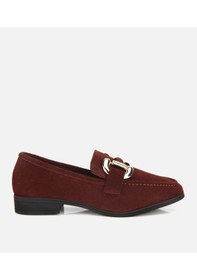 Resim Hotiç Kadın Süet Deri Bordo Tokalı Klasik Loafer 01ayh312400a780 01ayh312400a780 Bordo 