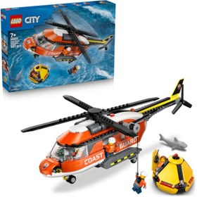 Resim LEGO® City Sahil Güvenlik Helikopteri 60503 - 7 Yaş ve Üzeri Çocuklar için 4 Minifigür İçeren Yaratıcı Oyuncak Yapım Seti (551P) 