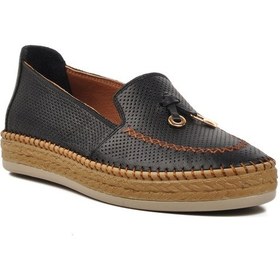 Resim Ayakmod 394162 Siyah Hakiki Deri Kadın Loafer Ayakkabı 001 