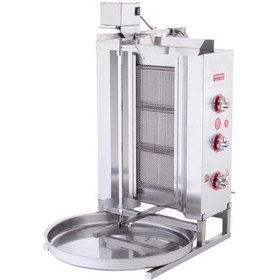 Resim eurofaz Işıkgaz Silverinox Lpg Tüplü 3 Radyanlı Üstten Motorlu Döner Ocağı 