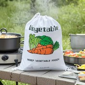 Resim Sebze ve Meyve Taze Tutma Torbaları - Alüminyum Folyo Astarlı Yeniden Kullanılabilir Polyester Çekmece Poşetleri, Bananlar, Yaban Mersini, Yeşil Sebzeler, Domatesler, Limonlar, Brokoli için Yüksek Kaliteli Dikdörtgen Gıda Güvenli Organizatörler 
