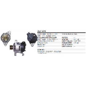 Resim REMARK ALTERNATÖR-MAKO 12V 85A PALİO/SIENA 16V16 31228 - REMARK-ALT470 