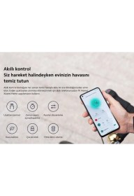 Resim Xiaomi Anti Alerjik Akıllı Hava Temizleyici 48M2 Etkili Alan Smart Air Purifire 4 Virüs Polen Hapseder Apple-Adroid Wi-Fi ve Sesli Kontrol-Hediyeli 