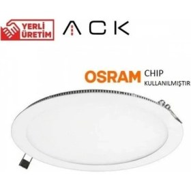 Resim Ack 9W 3000K Slim Panel LED Sarı 