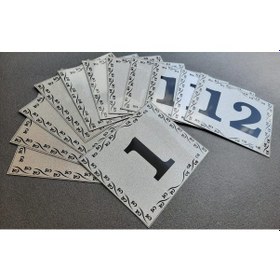 Resim Kapı Numarası 10x12 Cm Kendinden Yapışkanlı No:1 Den 12’E 
