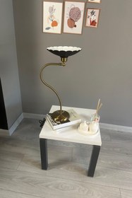 Resim Bamyum Risso Siyah Masa Lambası Dekoratif Abajur Çocuk Odası Başucu Lambası Okuma Lambası 