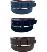 Resim 3'lü Set Çocuk Boy Suni Deri 3 Cm.lik Garson Klasik Kemer - Siyah Lacivert Kahve - G3s-23hz 001 