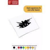 Resim Siperdeki Askerler - Araç, Oto, Laptop, Duvar Uyumlu Sticker 70 42 Cm 