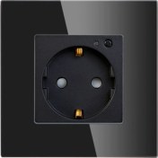 Resim Guangdong Spirit Wifi Duvar Prizi Ab Tak Standart Akıllı Soket Wıfı Soketi Siyah Renkler 86X86MM Akıllı Wifi Anahtarı Izleme 