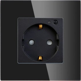 Resim Guangdong Spirit Wifi Duvar Prizi Ab Tak Standart Akıllı Soket Wıfı Soketi Siyah Renkler 86X86MM Akıllı Wifi Anahtarı Izleme 