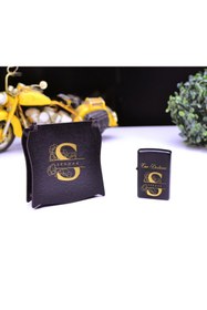 Resim hediyekralı Ahşap Hediye Kutulu İsme Özel Metal Çakmak 