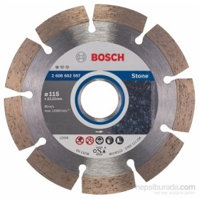 Resim Bosch - Standard Seri Taş İçin Elmas Kesme Diski - 115 X 22,23 X 1,6 X 10 Mm 
