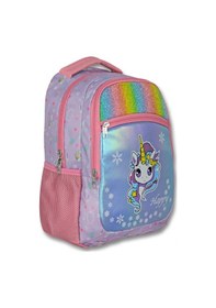 Resim Ümit Çanta Üç Gözlü Kız Çocuk İlkokul Çantası - Gökkuşağı Unicorn - Turkuaz Pembe - 5015 Turkuaz - Pembe 