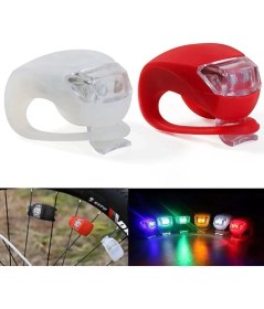Resim Larimar 8 Adet Silikon LED Bisiklet Lambası Fener Ön ve Arka Stop Işık Aydınlatma Seti 