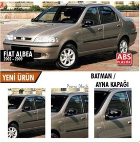 Resim Fiat Albea 2002-2009 Batman Yarasa Ayna Kapağı Piano Black Abs 