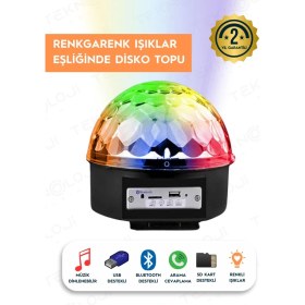 Resim Teknoloji Gelsin Disko Topu Bluetooth Hoparlör Lazer Küre Işıklı 