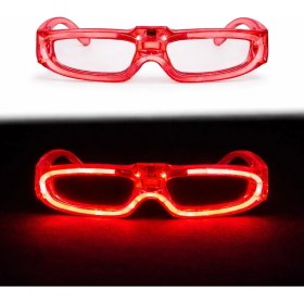 Resim Evimdeyokyok Kırmızı LED Işıklı Parti Gözlüğü 3 Modlu – Glow & Gece Eğlence Gözlüğü 