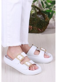 Resim Fort Smx Ez5095 Plaj Deniz Havuz Terliği Hafif Rahat Esnek Kadın Terlik Beyaz 