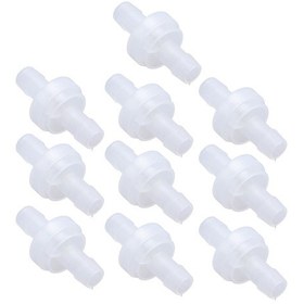 Resim Youmex 10 Adet Pp Plastik Tek Yönlü Kontrol Valfi, Ozon Dayanıklı Membranlı, 7.9mm Çap, Su Engeli İçin Gaz/sıvı Geri Akışını Engeller 