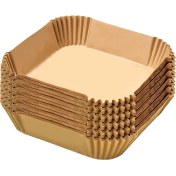 Resim 200PCS Hava Fritöz Astarları Tek Kullanımlık, 9 Inç Kare Hava Fritöz Parşömen Kağıt Astarları 5-8qtair Fritöz, Yapışmaz Su Geçirmez (Yurt Dışından) 