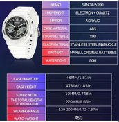 Resim Cloud011 Sanda Erkek Spor Dijital Saat Çift Ekran Haftalık Takvim Kronometre Siyah Tpu Kayış Diğer 