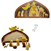 Resim Teltree "ahşap İsa Doğumu Puzzle - Dekoratif Ve Eğitici Ev Aksesuarı" 