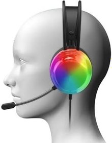 Resim LENOVO Thinkplus G30B Siyah RGB Oyuncu Kulaklığı,Gaming,7.1 Surround,Işıklı,Kulak Üstü Kulaklık 