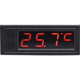 Resim Homyl Araba Saati Sıcaklık Voltaj Monitörü Panel Kırmızı 