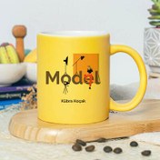Resim İsme Özel Model Sarı Kupa Bardak 