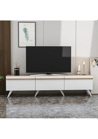 Resim Valentina Tv Ünitesi Beyaz - Çırağan Beyaz-safir Meşe 