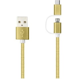 Resim Linktech K556 2In1 Micro Usb + Type-C 1.2Mt Şarj Ve Data Kablosu 