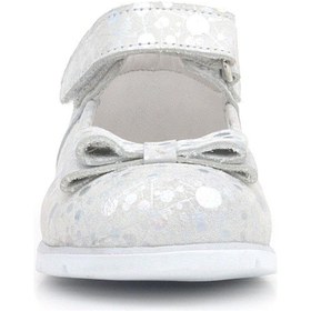 Resim Rakerplus Hakiki Deri Gümüş Desenli Kız Bebek Babet Ayakkabı Gümüş 