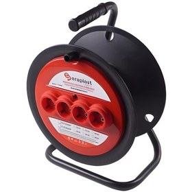 Resim Eraplast Plastik Monofaze 4'lü Seyyar Kablo Makarası - C223-06 