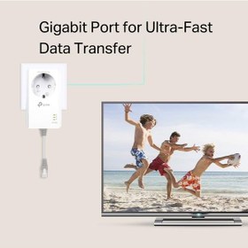 Resim Tp-link Tl-pa7017p Kit, Av1000 Gigabit Passthrough Powerline Başl 