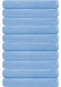 Resim 10 Lu Otel Banyo Havlusu Pamuklu 90x150 Cm Renkli 16/1 Avs 580 Gr Mavi 