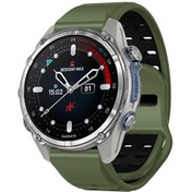 Resim Garmin 26mm İçin İki Renkli Perçin Toka Hızlı Bırakma Silikon Saat Bandı Ordu Yeşil Siyah 