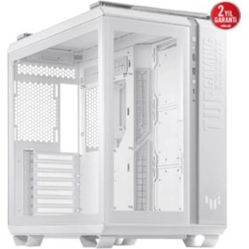Resim Novis Liora Asus Tuf Gaming GT502 Plus Panaromik Temperli Cam USB 3.2 Atx Beyaz Gaming Kasa 