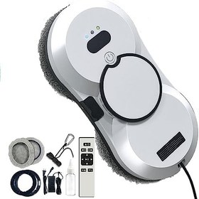 Resim 80w Robot Pencere Süpürgesi Akıllı (Emme Gücü 5600pa), Otomatik Cam Temizleme Robotu Camı, Uzaktan Kumandalı Pencere Temizleyici, 360° Döndürme 