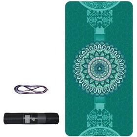 Resim Tusi Yoga Matı Ve Pilates Minderi Kilim Desenli Yeşil 