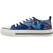 Resim Dogo Kadın Vegan Lacivert Sneakers - Feathers of the Owl Tasarım 