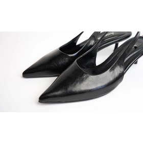 Resim Assortie Siyah İnce Topuklu Slingback Ayakkabı Siyah 