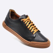 Resim Fosco Hakiki Deri Sneakers Erkek Ayakkabı Siyah 9867 