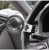 Resim Yi 71 Araba Direksiyon Simidi Booster Ball Araba Güç Tutucu Karbon Fiber Siyahı 1 Adet 