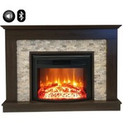 Resim Dlc 1110KHV 1800W Kahve Bluetooth ve Ses Efektli Elektrikli Şömine 