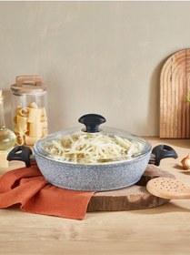 Resim Falez Cost 24 Cm Granit Basık Gri Tencere Gri 