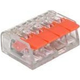 Resim Eurowest Çok Amaçlı 4 İletken Bağlantılı Klemens Turuncu - 1 Paket 50 Adet 