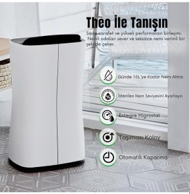 Resim Nem Alma Cihazı, 10l Günlük Kapasite, 40m²+ Alanlar Için, Otomatik Kapanma, Zamanlayıcılı 