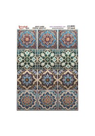 Resim Pirinç Dekopaj Kağıdı 30x42cm Pt-3428 Karo Desenler 