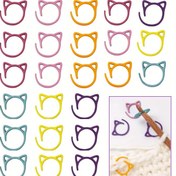 Resim Renkli Açık Ağızlı Tırnaklı Metal Boyalı Tırnak İşaretleyiciler, Tığ İşi Tırnak İşaretleyiciler, Çok Renkli Örgü İşaretleyiciler, Tığ İşi İşaretleme Halkaları 